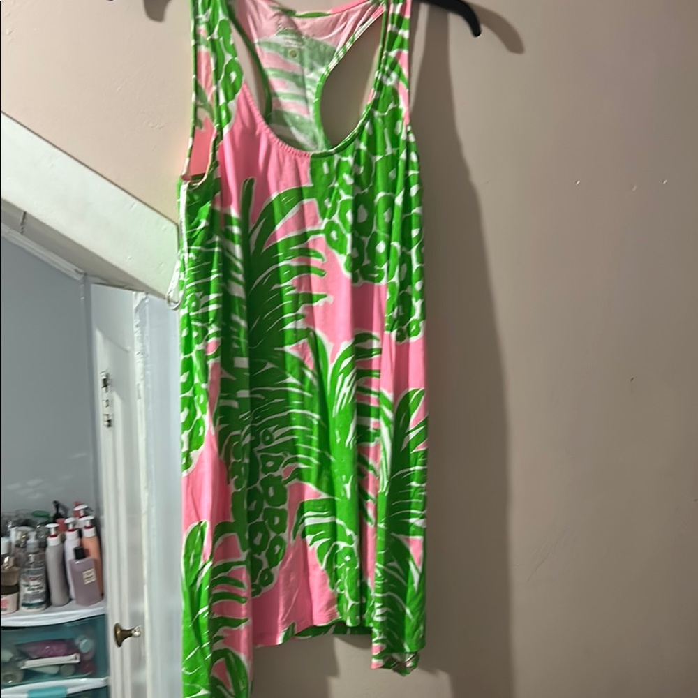 Lilly Pulitzer Pink and Green Tank Top
